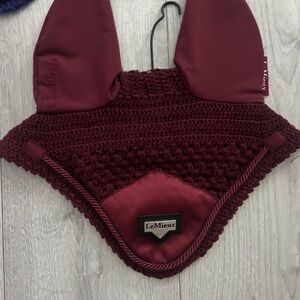 LeMieux Burgundy Horse Ear Bonnet